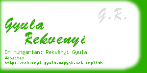 gyula rekvenyi business card